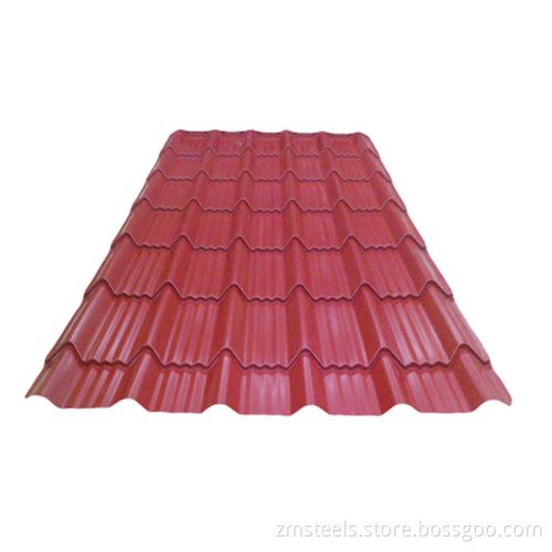 high quality color coated 08 mm roofing steel sheets